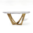 marble hallway table in Milas Lilac - Image 3
