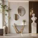 marble hallway table in Milas Lilac - Image 2