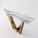 marble hallway table in Milas Lilac - Image 4