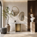 marble top console in Milas Lilac - Image 2