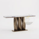 Marble console table in Milas Lilac - Image 3