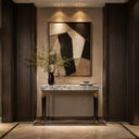 Marble entrance table in Calacatta White Marble - Image 2