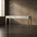 marble hallway table in Calacatta White Marble - Image 1