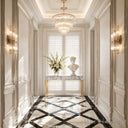 marble hallway table in Calacatta White Marble - Image 2