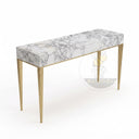 marble hallway table in Calacatta White Marble - Image 5