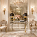 Marble table hallway in Calacatta White Marble - Image 2