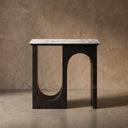 marble top console in Calacatta White Marble - Image 1