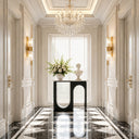 marble top console in Calacatta White Marble - Image 3