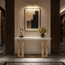 Marble console table in Calacatta White Marble - Image 2