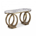 marble table console in Calacatta White Marble - Image 5