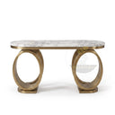 marble table console in Calacatta White Marble - Image 4