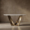 Console table with Marble in Calacatta White Marble - Image 1