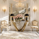 Console table with Marble in Calacatta White Marble - Image 2
