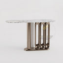 Marble top console table in Calacatta White Marble - Image 3