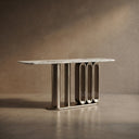 Marble top console table in Calacatta White Marble - Image 1