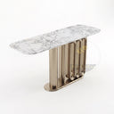 Marble top console table in Calacatta White Marble - Image 4
