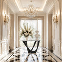 marble top table in Calacatta White Marble - Image 3