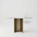 marble console in Calacatta White Marble - Image 3