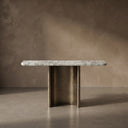marble console in Calacatta White Marble - Image 1
