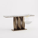 Marble entrance table in Calacatta White Marble - Image 3
