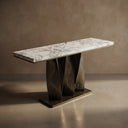 Marble entrance table in Calacatta White Marble - Image 1