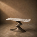 marble hallway table in Calacatta White Marble - Image 1