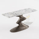 marble hallway table in Calacatta White Marble - Image 3