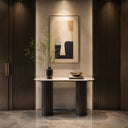 Marble table hallway in Calacatta White Marble - Image 2
