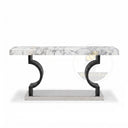 marble top console in Calacatta White Marble - Image 3
