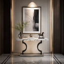 marble top console in Calacatta White Marble - Image 2