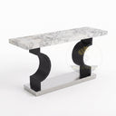 marble top console in Calacatta White Marble - Image 4