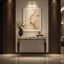 marble table console in Valgri white - Image 3