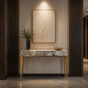 Console table with Marble in Valgri white - Image 2
