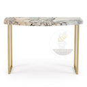 Marble top console table in Valgri white - Image 4