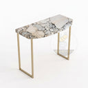 Marble top console table in Valgri white - Image 3