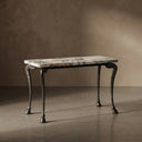 Marble console table top in Valgri white - Image 1