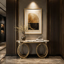 marble hallway table in Valgri white - Image 2