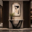 marble top console in Valgri white - Image 4