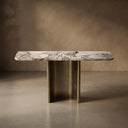 Marble console table in Valgri white - Image 1