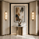 Marble console table in Valgri white - Image 2