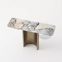 Marble console table in Valgri white - Image 4