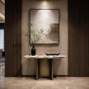 Marble console table in Valgri white - Image 3