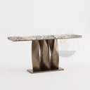 marble table console in Valgri white - Image 4