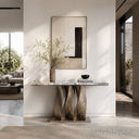 marble table console in Valgri white - Image 2