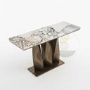 marble table console in Valgri white - Image 3