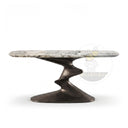 Console table with Marble in Valgri white - Image 3
