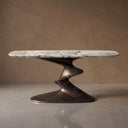 Console table with Marble in Valgri white - Image 1