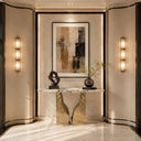 Marble top console table in Valgri white - Image 2