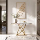 Marble console table top in Valgri white - Image 2