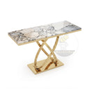 Marble console table top in Valgri white - Image 4